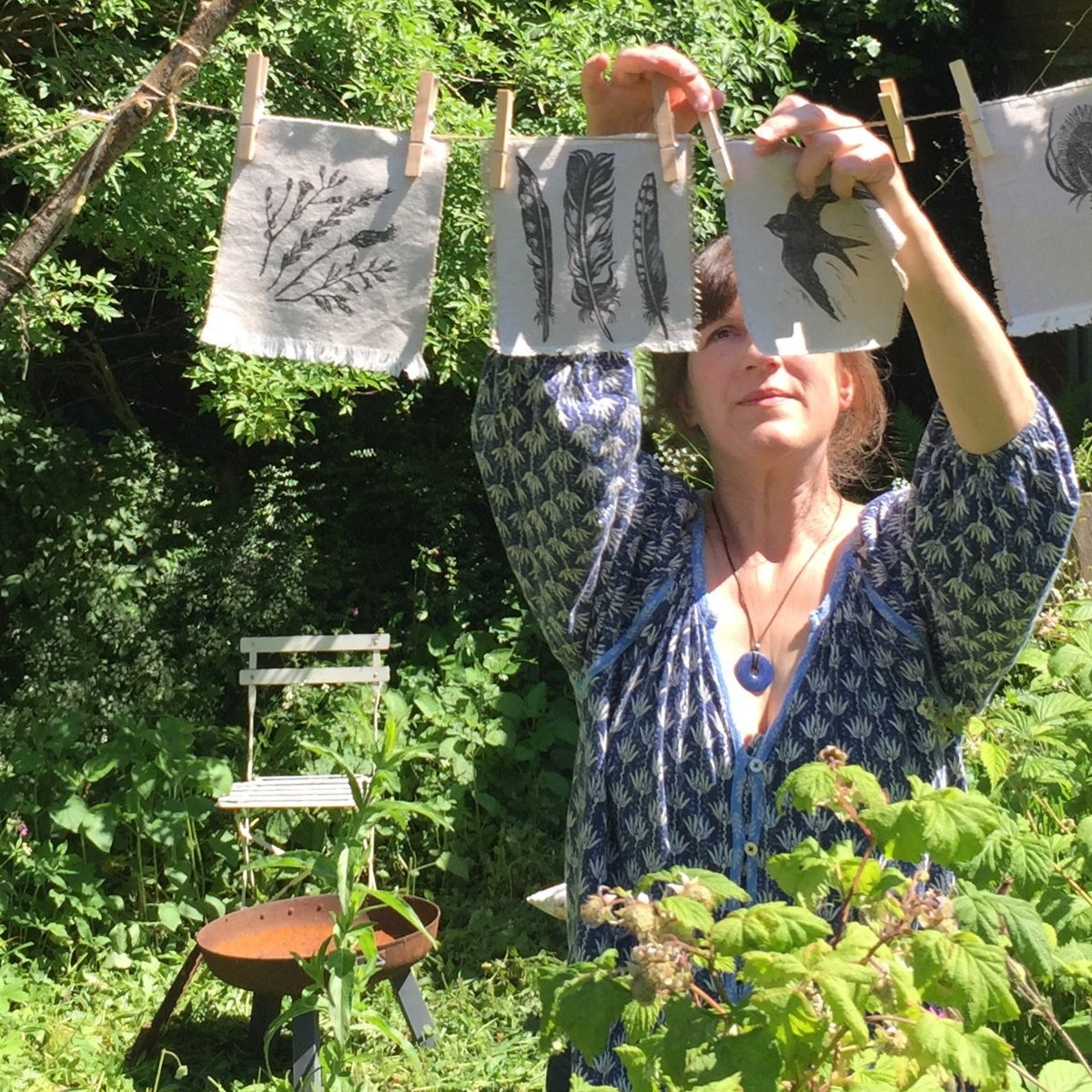 Printing on Fabric with Lino with Sarah Robinson